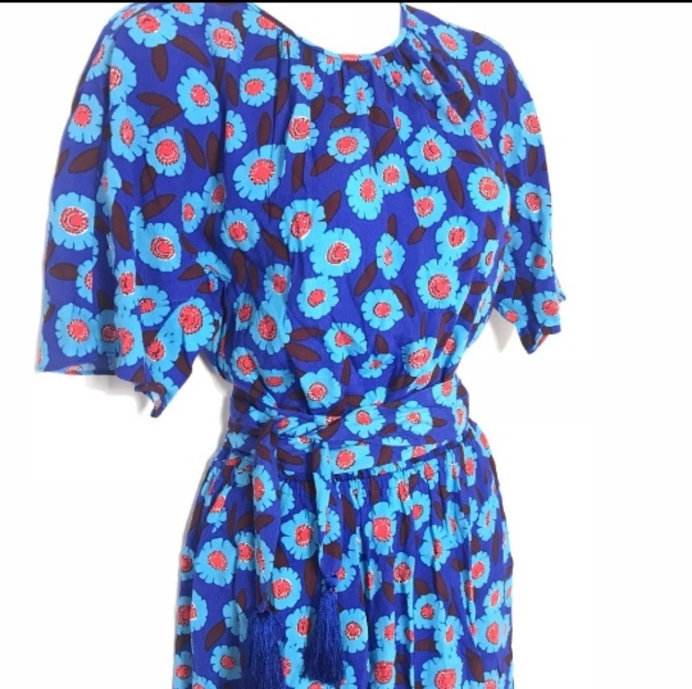 {Kate Spade}bright blue daisy romper.NEW